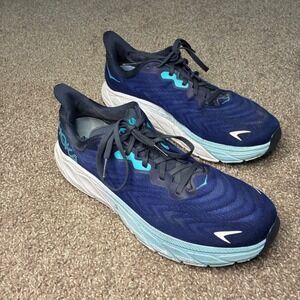 Hoka One One Arahi 6 Running Shoes Mens 12 D Blue Walking Road Stability Sneaker